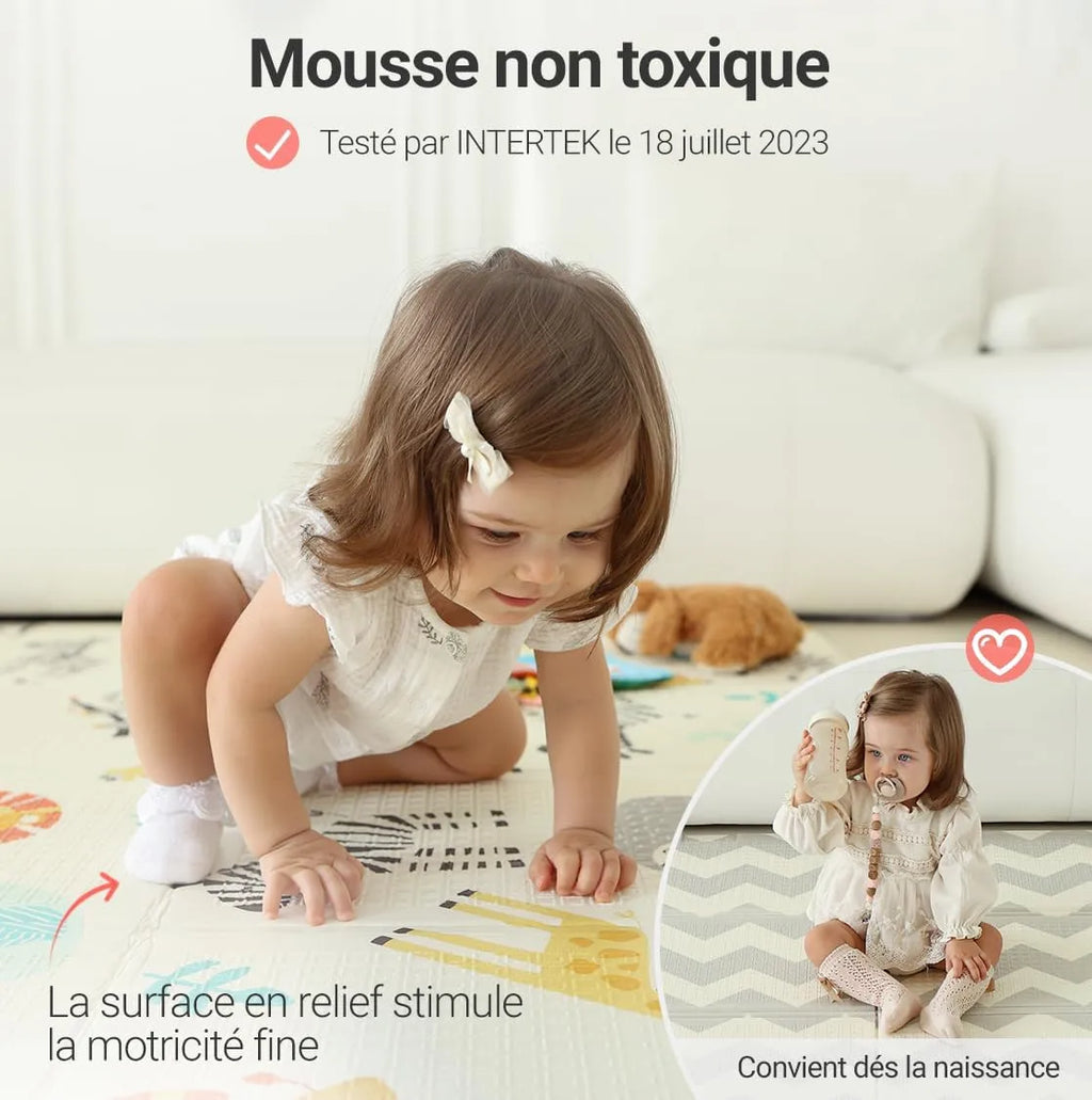 Tapis de jeux - Anti-choc - Double Face 180*120* 1cm