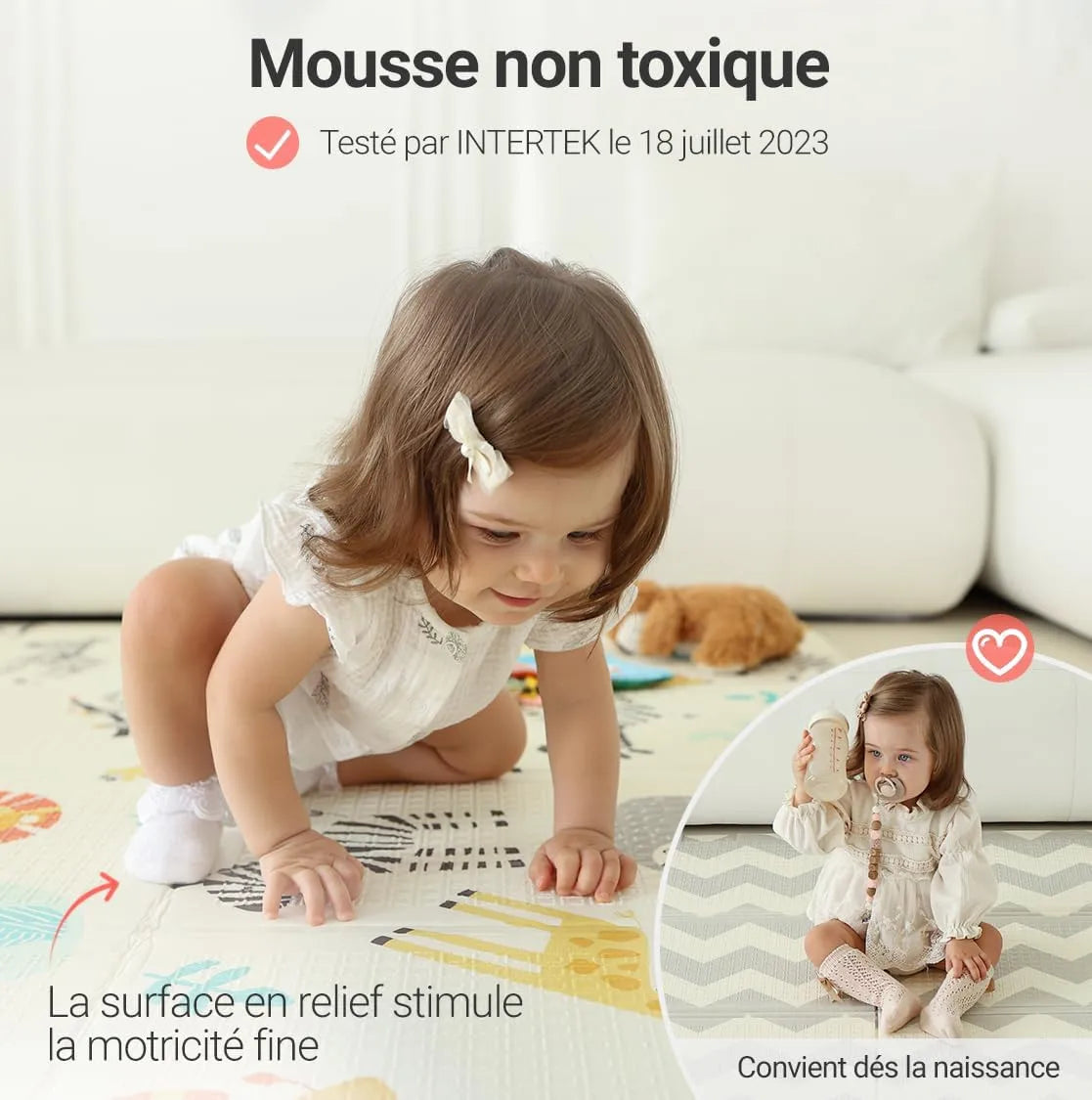 Tapis de jeux - Anti-choc - Double Face 180*120* 1cm
