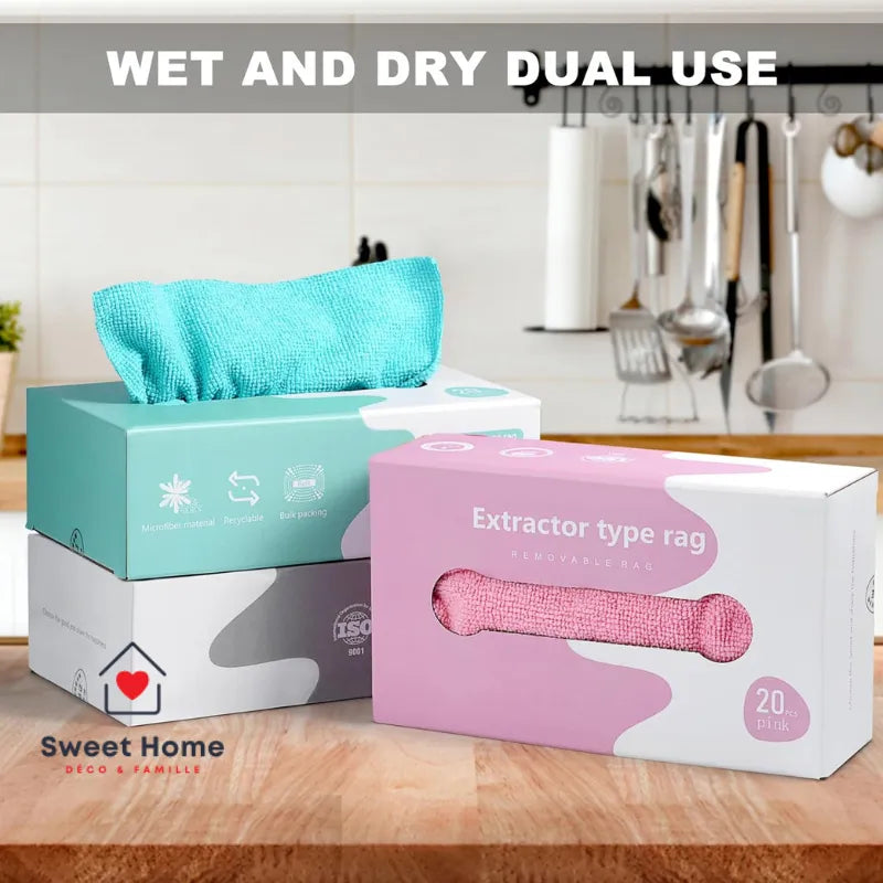 Pack de 20 Lingettes Microfibre