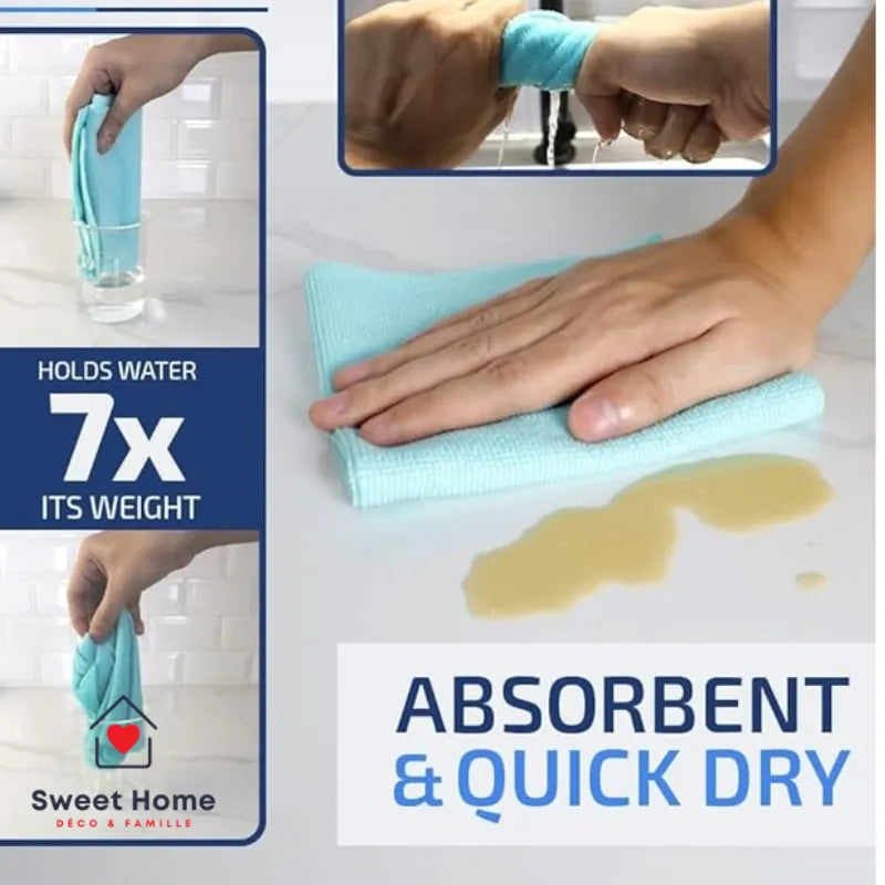Pack de 20 Lingettes Microfibre